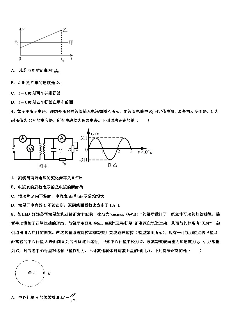 广西南宁市“4N”高中联合体2023年高考模拟（一）物理试题试卷第2页