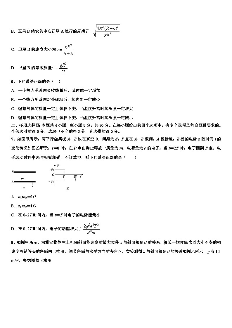 广西南宁市“4N”高中联合体2023年高考模拟（一）物理试题试卷第3页