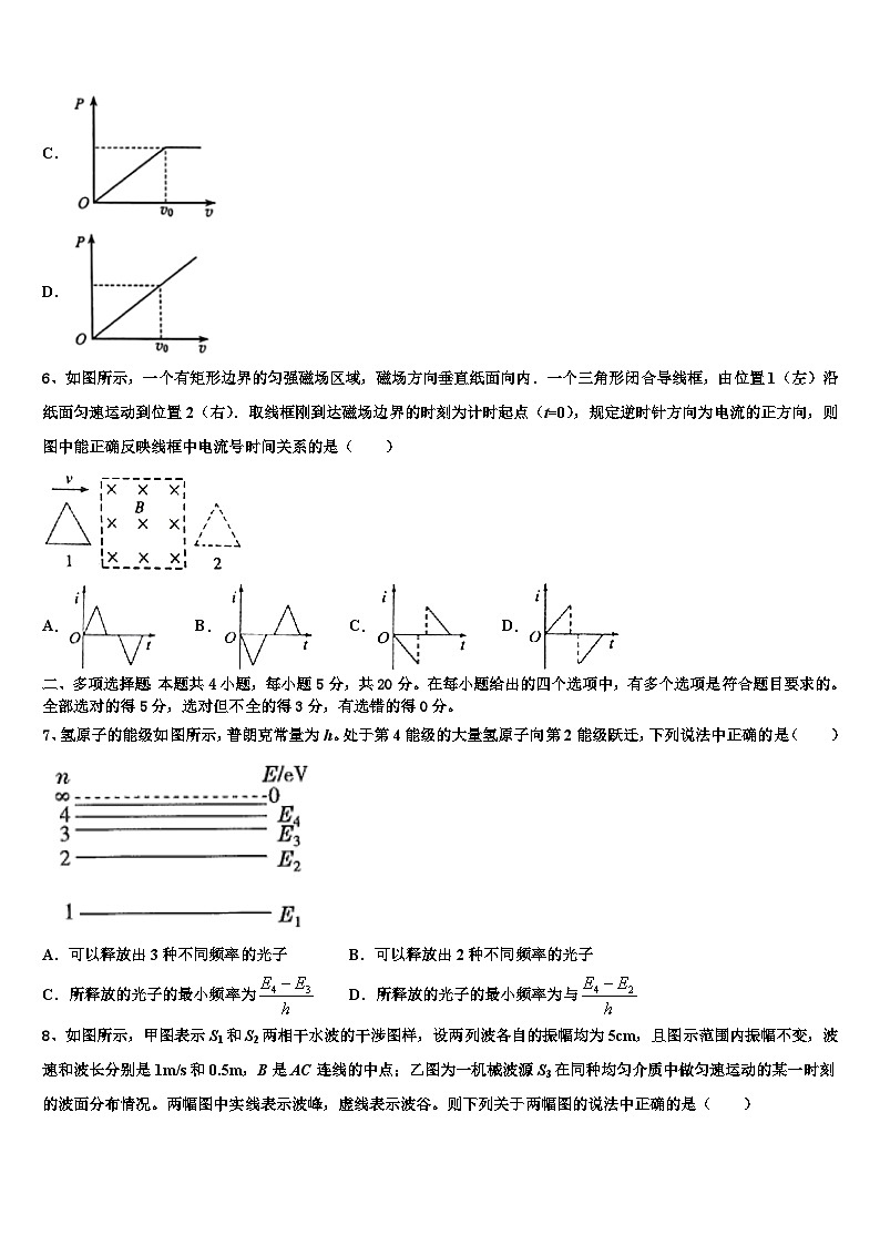 贵州省贵阳清镇北大培文学校贵州校区2023年高三一诊小练习二物理试题03