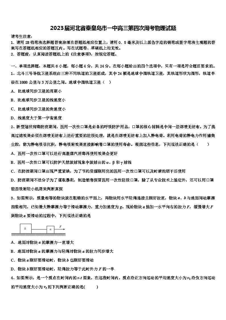 2023届河北省秦皇岛市一中高三第四次周考物理试题第1页