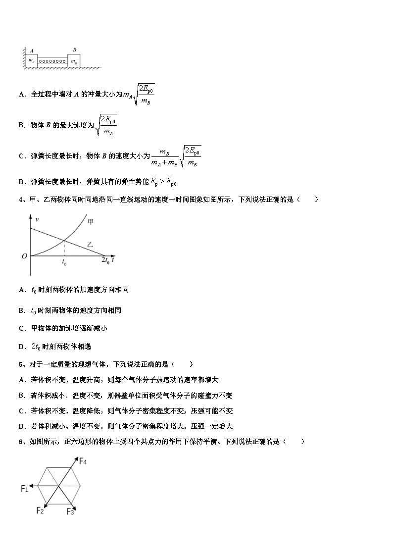 2022-2023学年安徽省铜陵市铜都双语学校高考二模物理试题试卷第2页