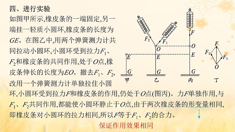 适用于新教材2024版高考物理一轮总复习第2章相互作用实验探究课3探究两个互成角度的力的合成规律课件第5页