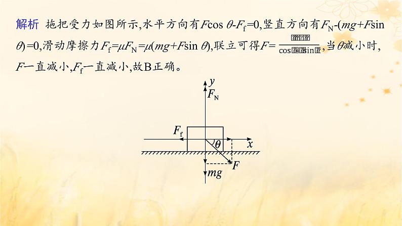 适用于新教材2024版高考物理一轮总复习第2章相互作用专题提升课3动态平衡及平衡中的临界极值问题课件第7页