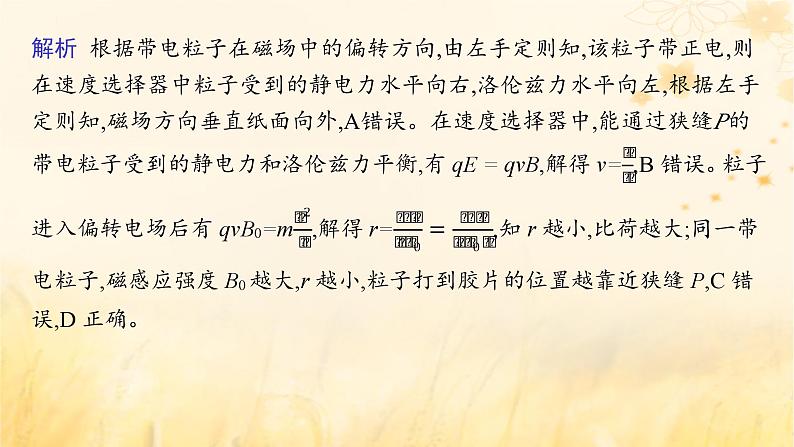 适用于新教材2024版高考物理一轮总复习第10章磁场专题提升课13现代科技中的电场与磁场问题课件第5页