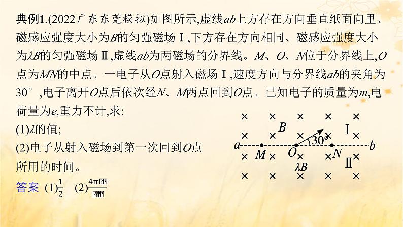 适用于新教材2024版高考物理一轮总复习第10章磁场专题提升课14带电粒子在组合场和交变电磁场中的运动课件第4页