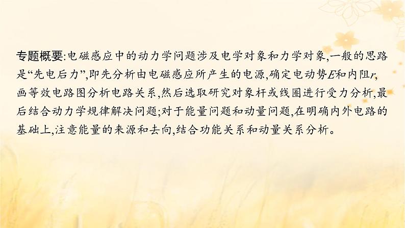 适用于新教材2024版高考物理一轮总复习第11章电磁感应专题提升课17电磁感应中的动力学能量和动量问题课件第2页