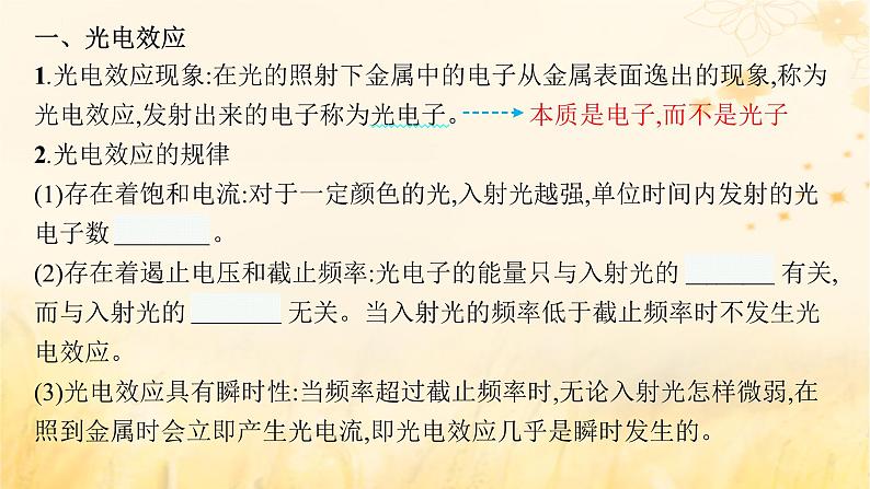 适用于新教材2024版高考物理一轮总复习第15章近代物理第1讲光电效应波粒二象性课件06