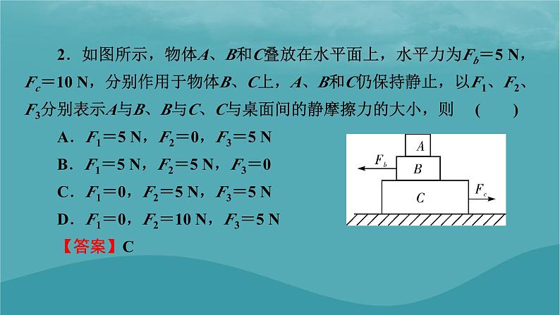 2023年新教材高中物理第3章相互作用__力专练2受力分析和共点力平衡课件新人教版必修第一册第4页