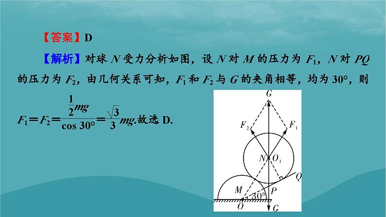 2023年新教材高中物理第3章相互作用__力专练2受力分析和共点力平衡课件新人教版必修第一册第7页