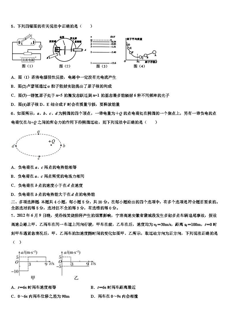2023届河北省永年县一中高三第四次联合测试卷物理试题文试卷第2页