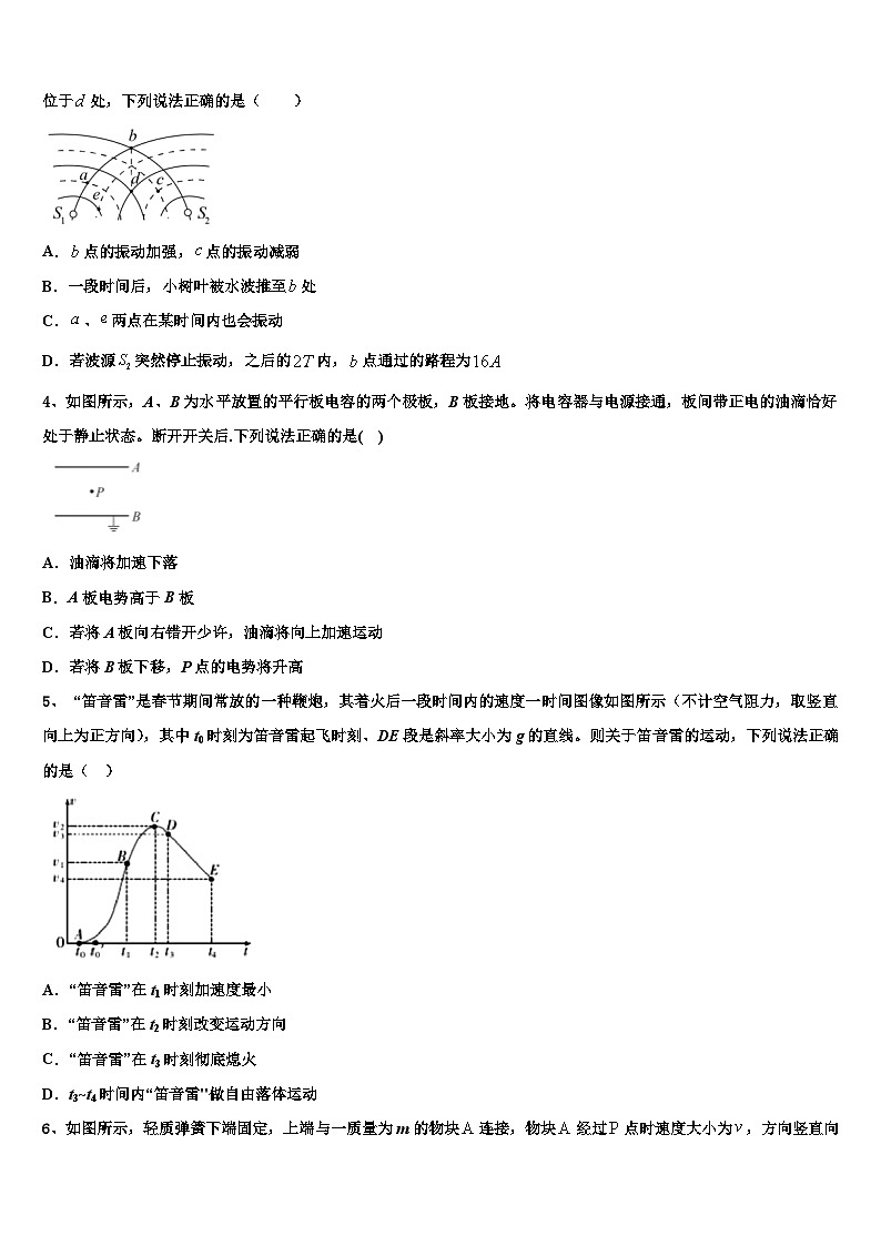 2023届湖北省部分重点中学高三综合测试（一）物理试题试卷02
