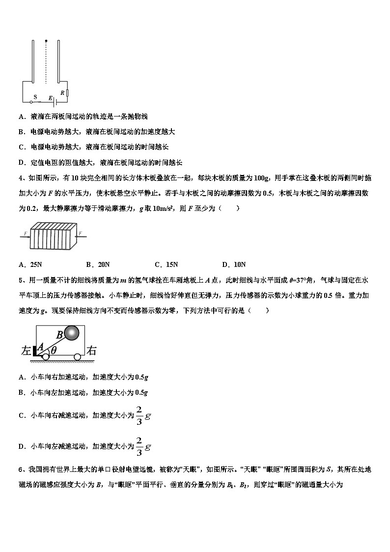 2023届浙江省宁波市慈溪市三山高级中学高三3月适应性考试物理试题第2页