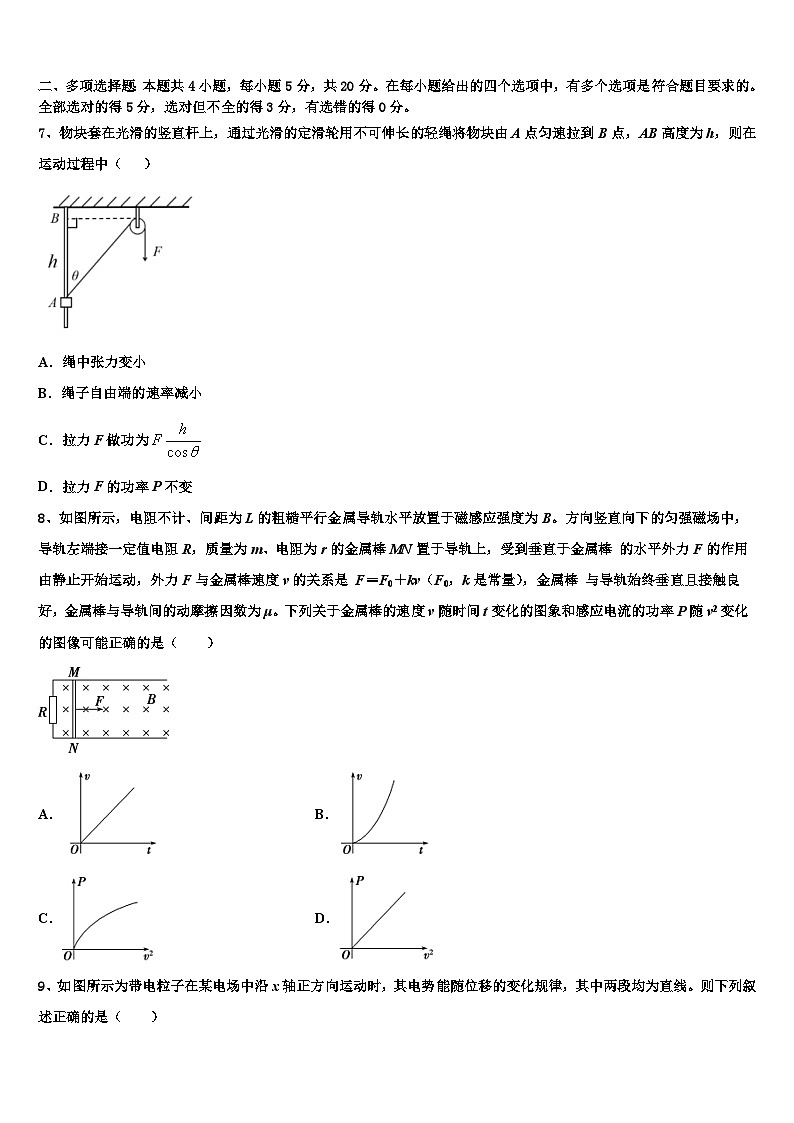 2022-2023学年甘肃省宕昌县第高考物理试题模拟卷（2）03