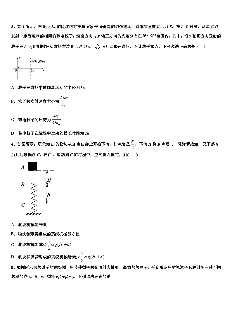 2022-2023学年江苏省泰州市高三5月考物理试题02