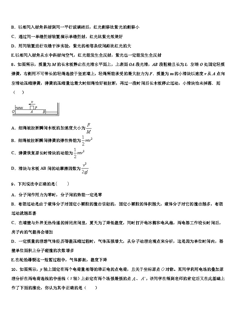 2023届广东省华附、省实、深中、广雅四校高三下学期第一次大联考物理试题第3页
