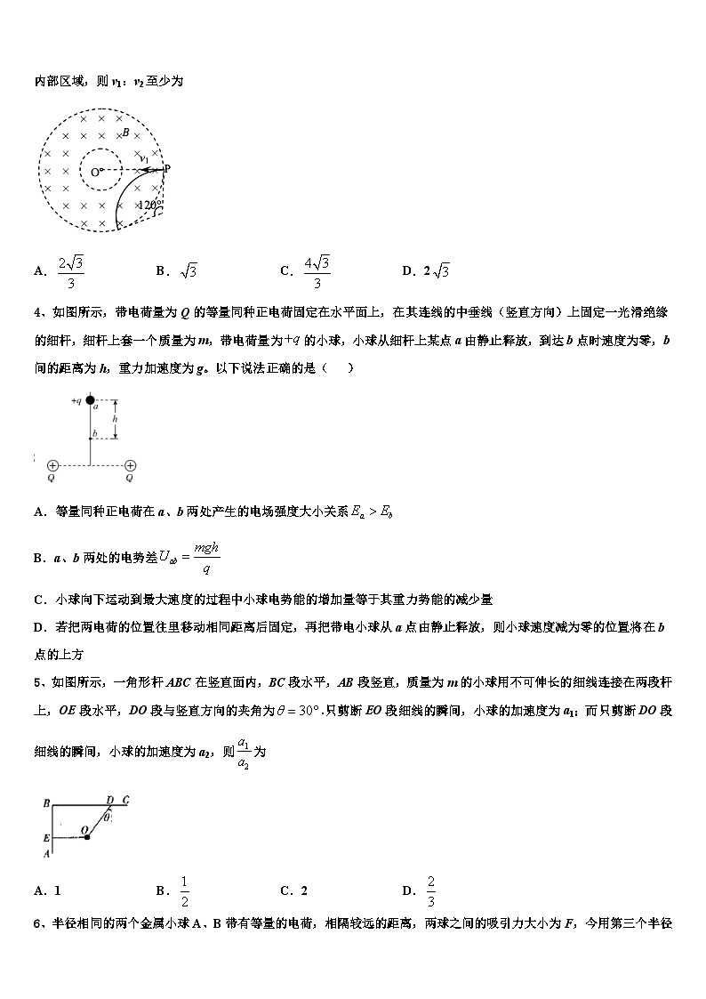 2023届安徽省巢湖高三第一次摸底考试物理试题试卷第2页
