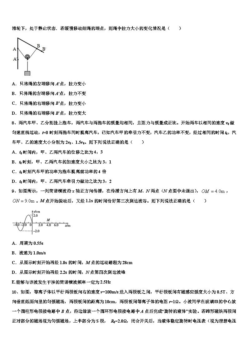 2023届福建省厦门市第六中学高三质量监测物理试题第3页