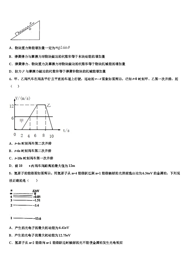 2023届广东省阳东广雅学校高三2月阶段性检测试题物理试题试卷第2页