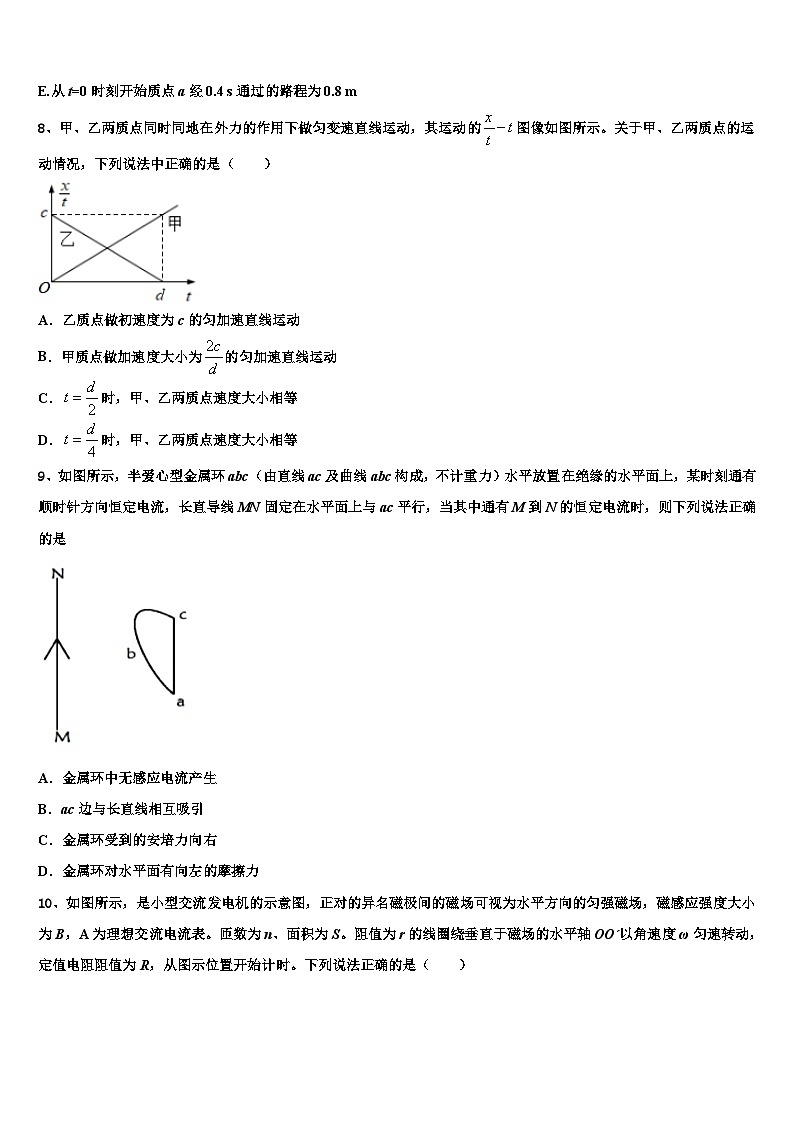 2023届河北省沧州市高三下第二次质量检查物理试题03