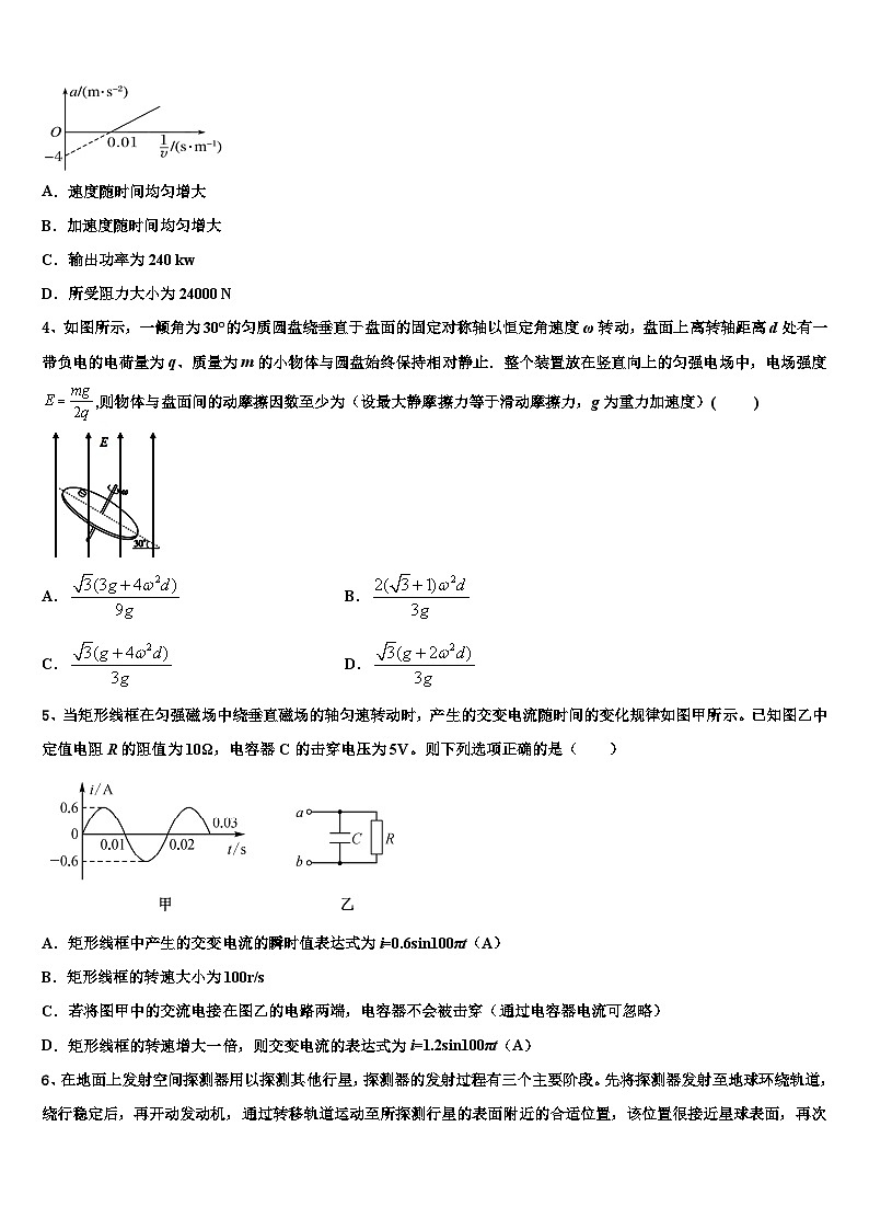2023届河北省衡水市景县梁集中学高三下学期周末练习2物理试题第2页