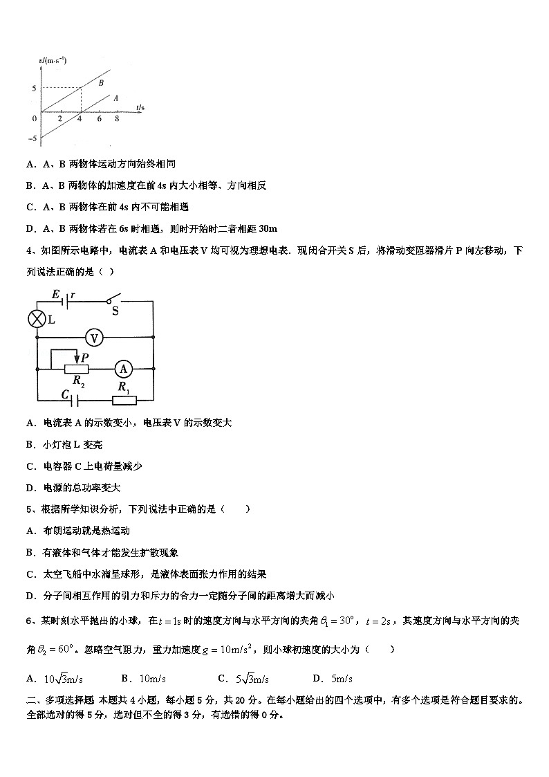 河北省“五个一”名校2022-2023学年高考二模物理试题试卷第2页