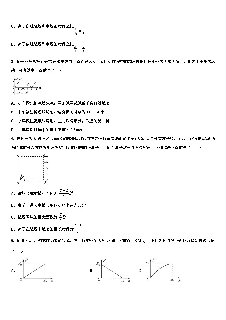 河南省三门峡市灵宝市实验高级中学2023届高三大练习物理试题第2页