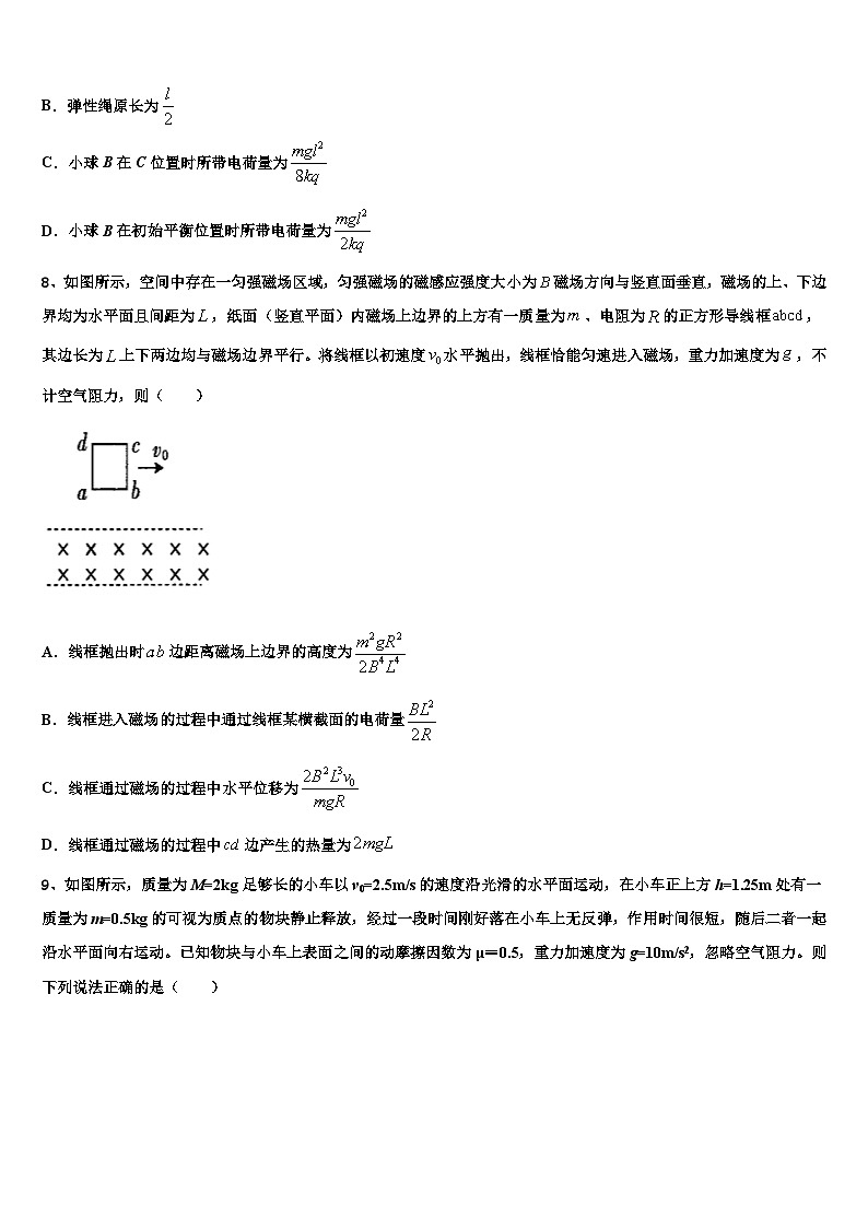 河北省唐山市玉田县2022-2023学年高三年级期末质量调查物理试题第3页