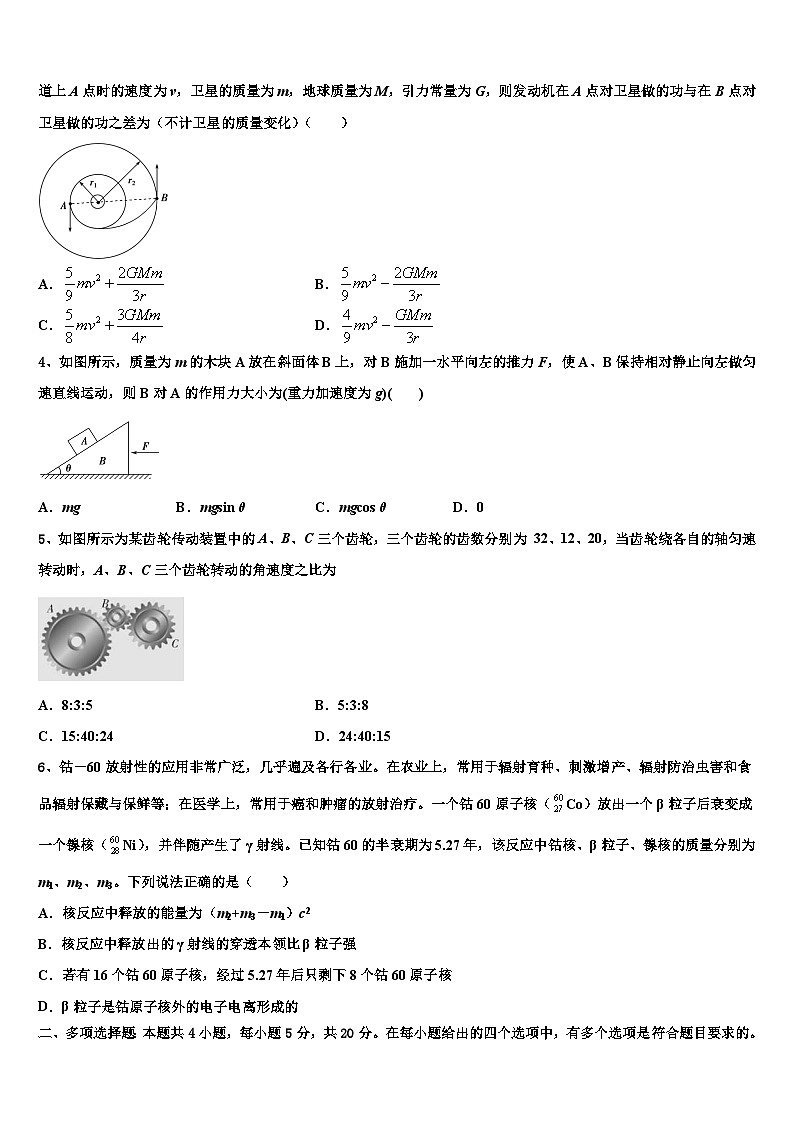 河北省盐山中学2022-2023学年高三下学期期末统测物理试题02