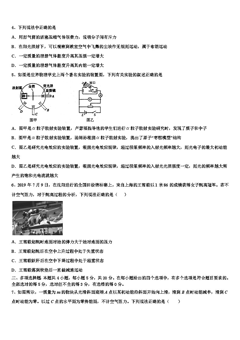 黑龙江省哈三中2023届高三高考全真模拟卷（四五六七）物理试题第2页