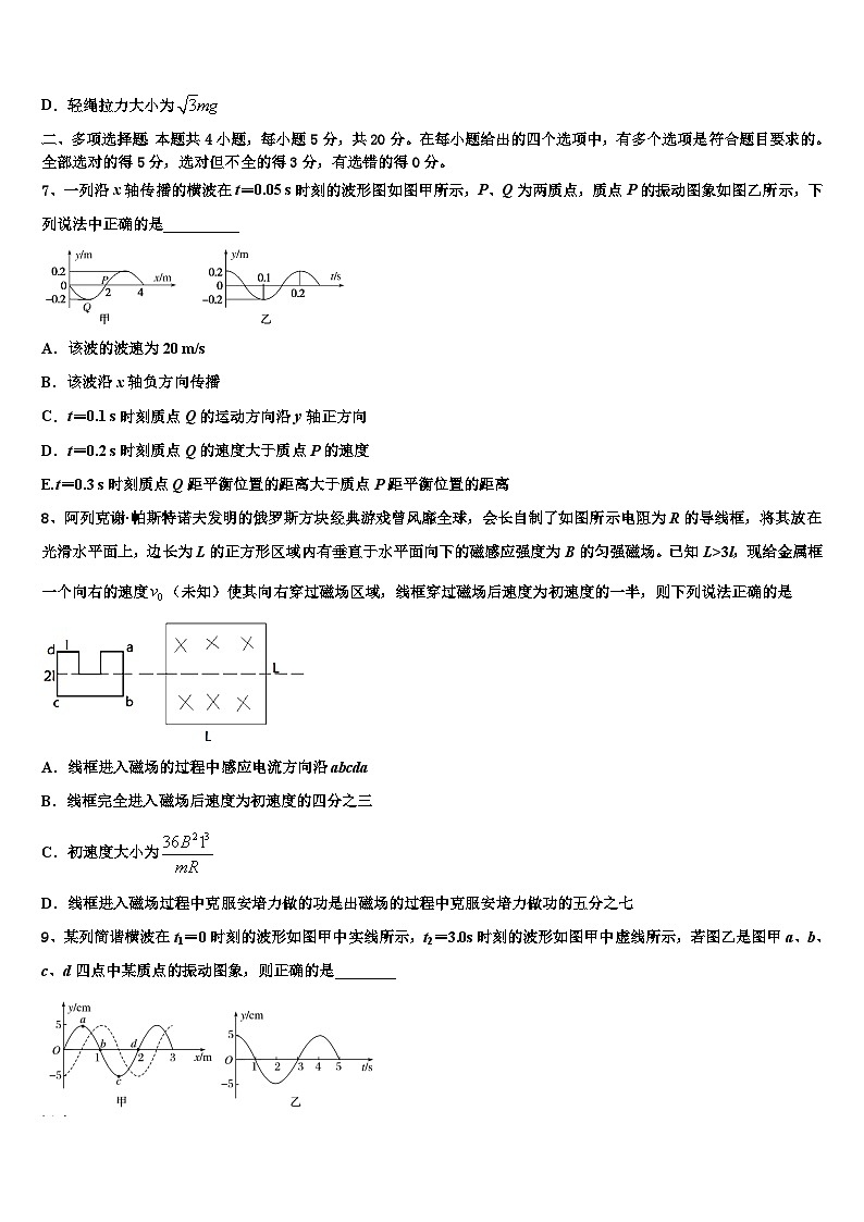 湖南省常德市石门县2023年高三三月模拟考试物理试题（文理）试卷03
