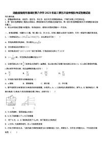 湖南省衡阳市雁峰区第八中学2023年高三第五次高考模拟考试物理试题