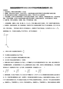 湖南省益阳箴言中学2022-2023学年高考物理试题模拟卷（四）