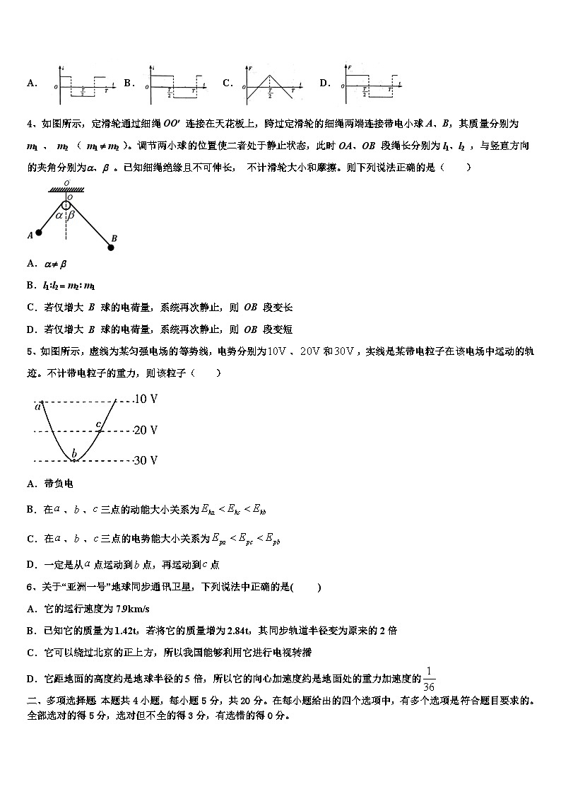 吉林省博文中学2023年高三高考模拟训练（五）物理试题02