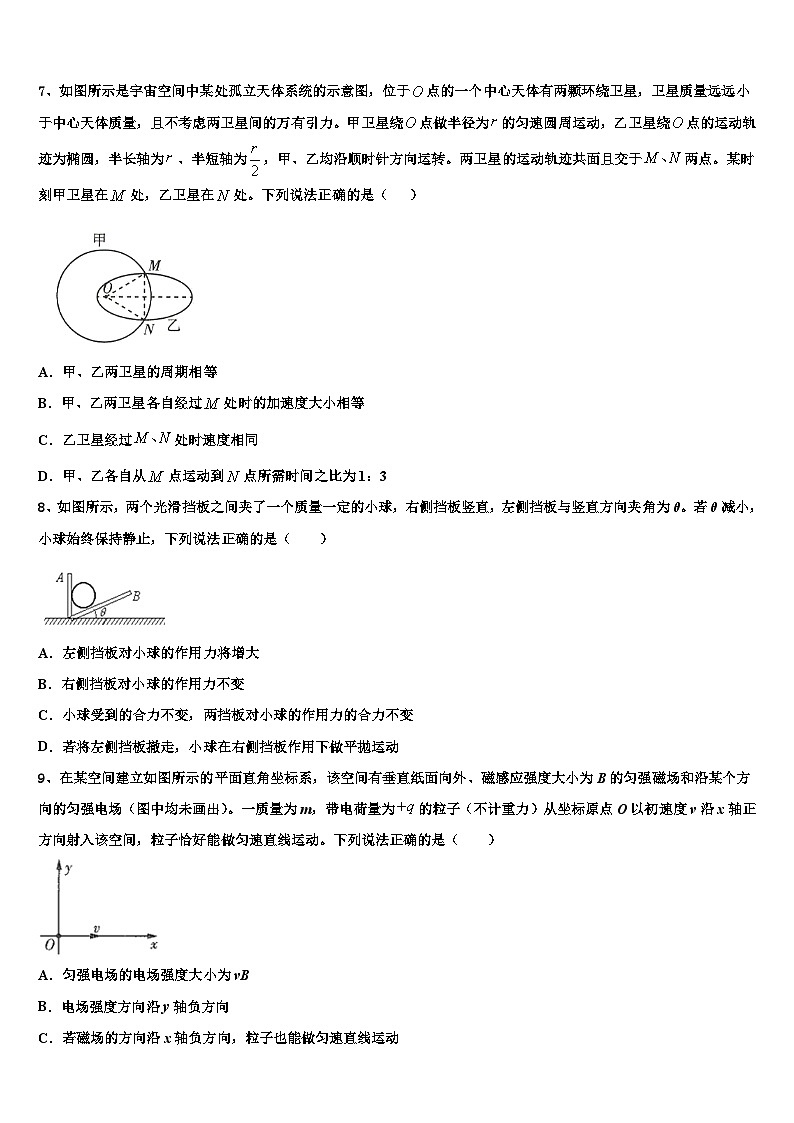 吉林省博文中学2023年高三高考模拟训练（五）物理试题03