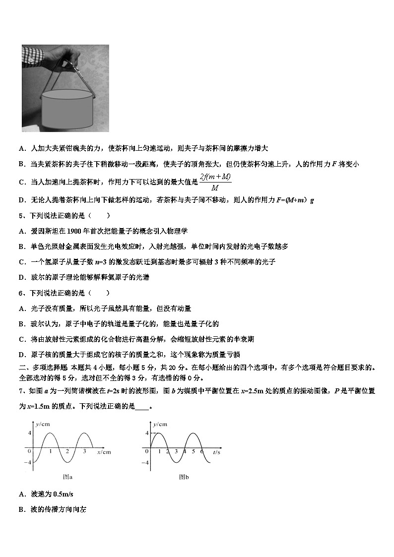 吉林省松原市实验高级中学2023年高三一轮摸底测试物理试题02