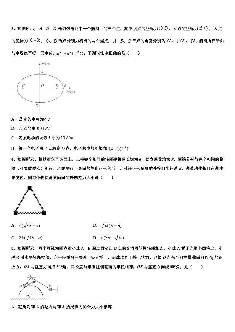 山东省齐河县2022-2023学年高三5月考试题物理试题试卷02