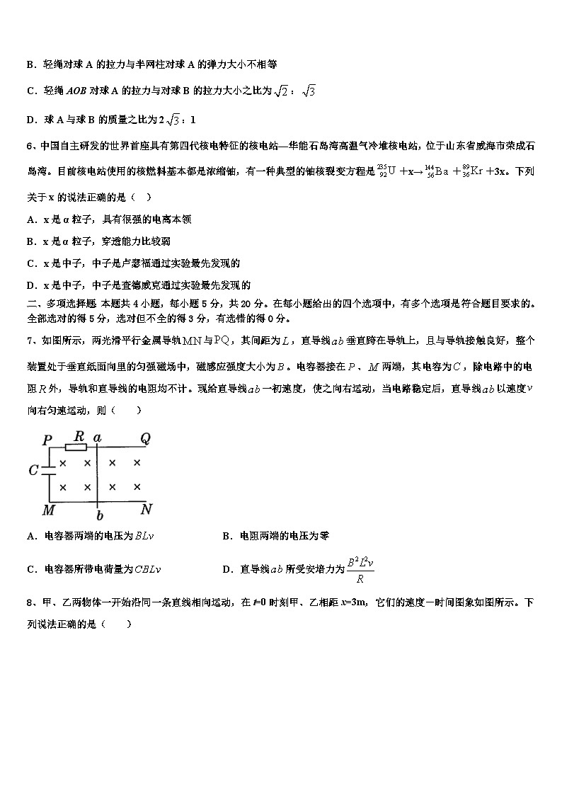 山东省齐河县2022-2023学年高三5月考试题物理试题试卷03