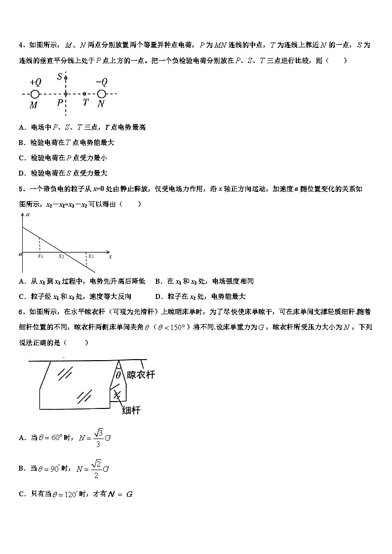 山东师大附属中2022-2023学年高考模拟考试试题物理试题第2页
