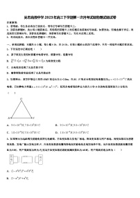 吴忠高级中学2023年高三下学期第一次月考试题物理试题试卷