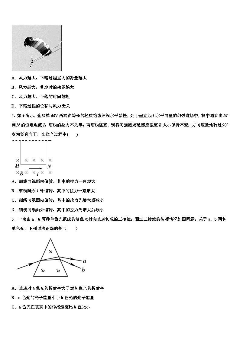 云南省玉溪市民族中学2023年高三毕业班3月教学质量检查物理试题第2页