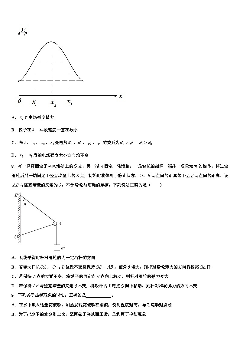 山西省晋城市2023年高三寒假自主学习综合练习物理试题03