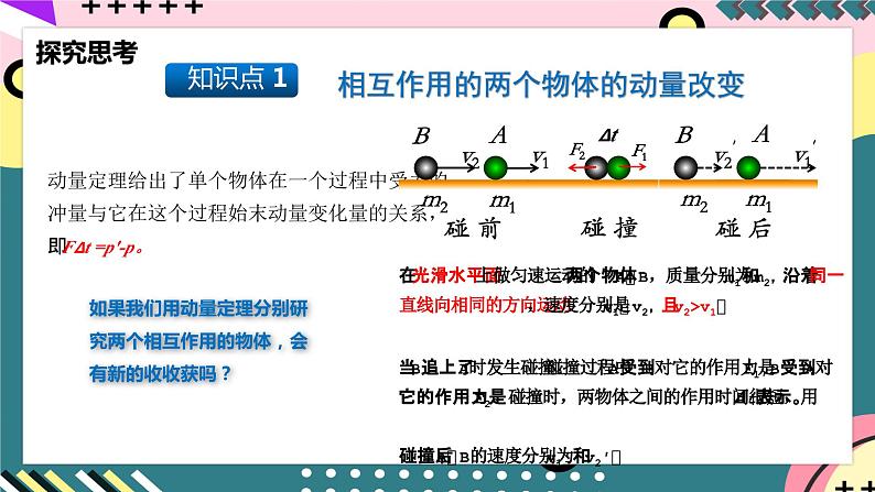 人教版物理选择性必修第一册 1.3  动量守恒定律 课件05