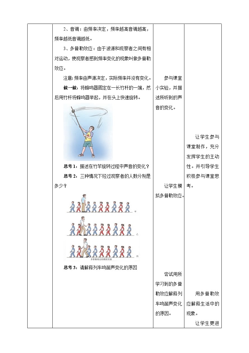 人教版高中物理选择性必修1第3章第5节多普勒效应教学设计02