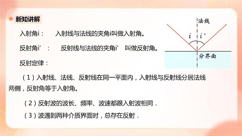 人教版高中物理选修一 3.3 波的反射、折射和衍射 课件+教案05