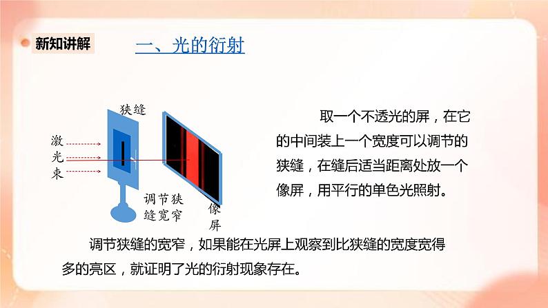 人教版高中物理选修一 4.5光的衍射 课件+教案05