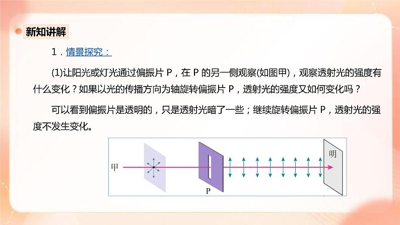 人教版高中物理选修一 4.6 光的偏振 激光 课件+教案07