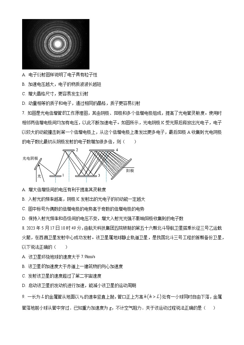 2023宁波九校高二下学期期末联考物理试题含解析03