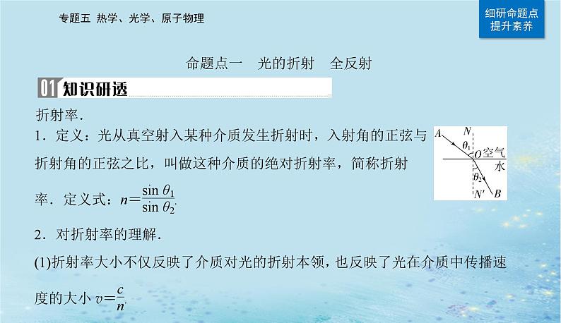 2023高考物理二轮专题复习与测试第一部分专题五第16讲几何光学与物理光学课件第8页