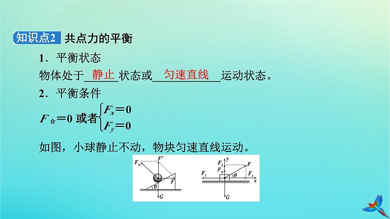 新教材适用2024版高考物理一轮总复习第2章相互作用第3讲受力分析共点力的平衡课件07