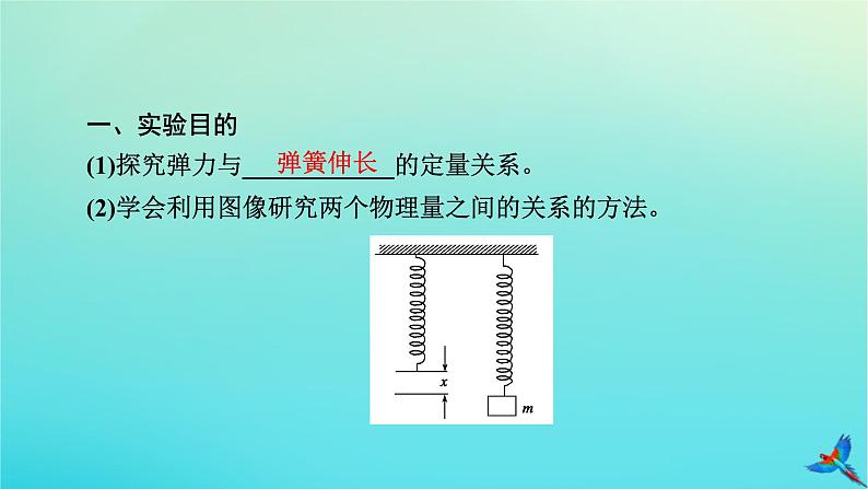 新教材适用2024版高考物理一轮总复习第2章相互作用实验2探究弹簧弹力与形变量的关系课件05